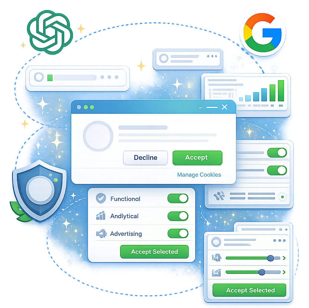 WebCookies consent banner preview